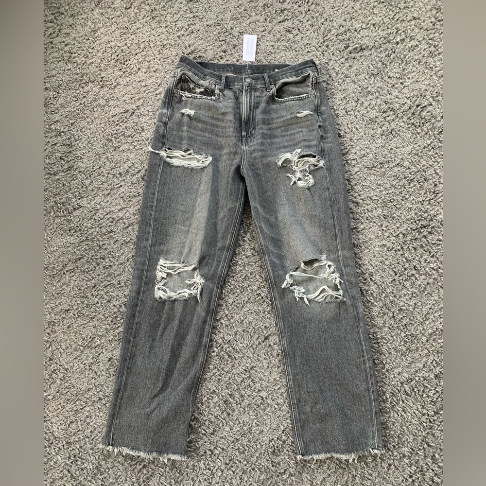 Charcoal American Eagle mom jeans